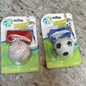 ToySmith Rebound Ball Set - baseball and soccer ball. Perfect for Easter Basket